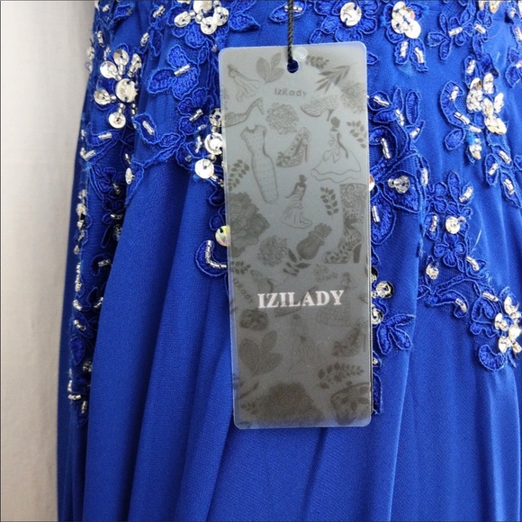 Izilady formal gown royal blue sz 10 - Picture 7 of 10